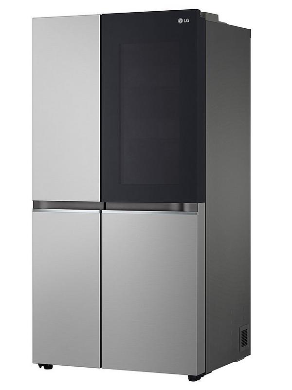 LG InstaView GSVV80PYLL Side-by-Side 60/40 American Fridge Freezer - Prime Silver - 655L - E Rated - Image 4